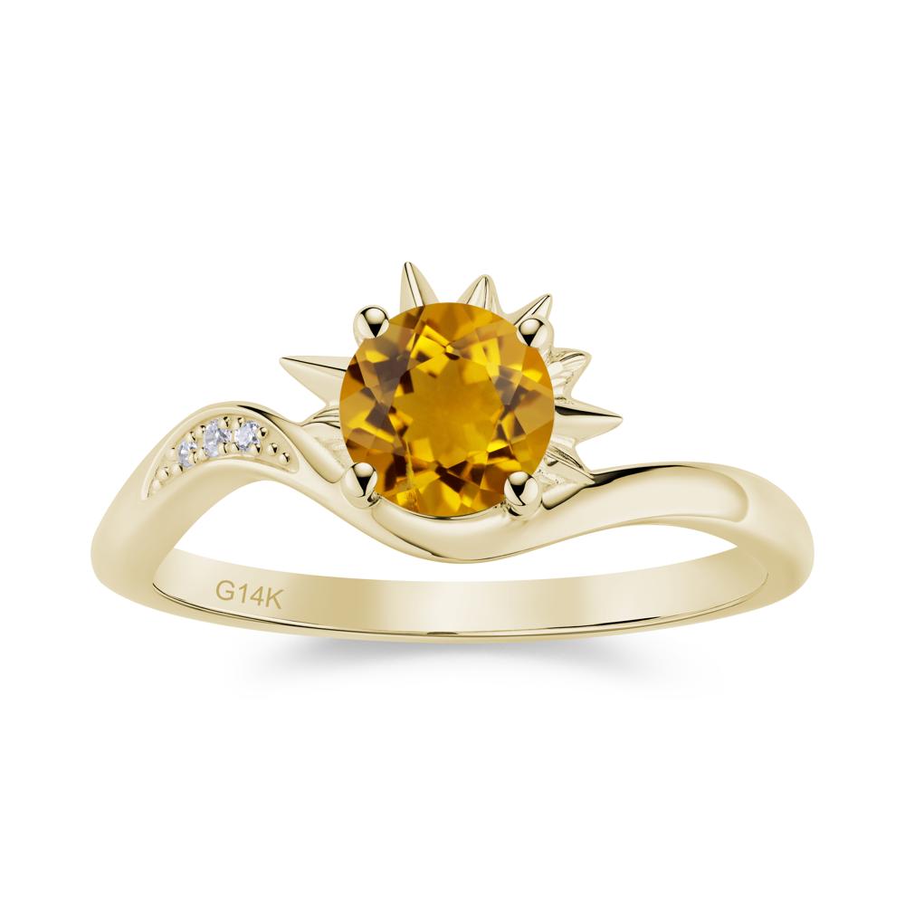 Alexandrite Lucky Sun Moon Promise Ring - LUO Jewelry #gemstone_Citrine