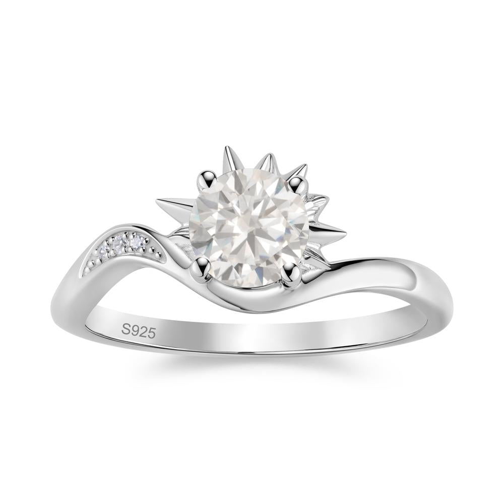 Alexandrite Lucky Sun Moon Promise Ring - LUO Jewelry #gemstone_Cubic Zirconia