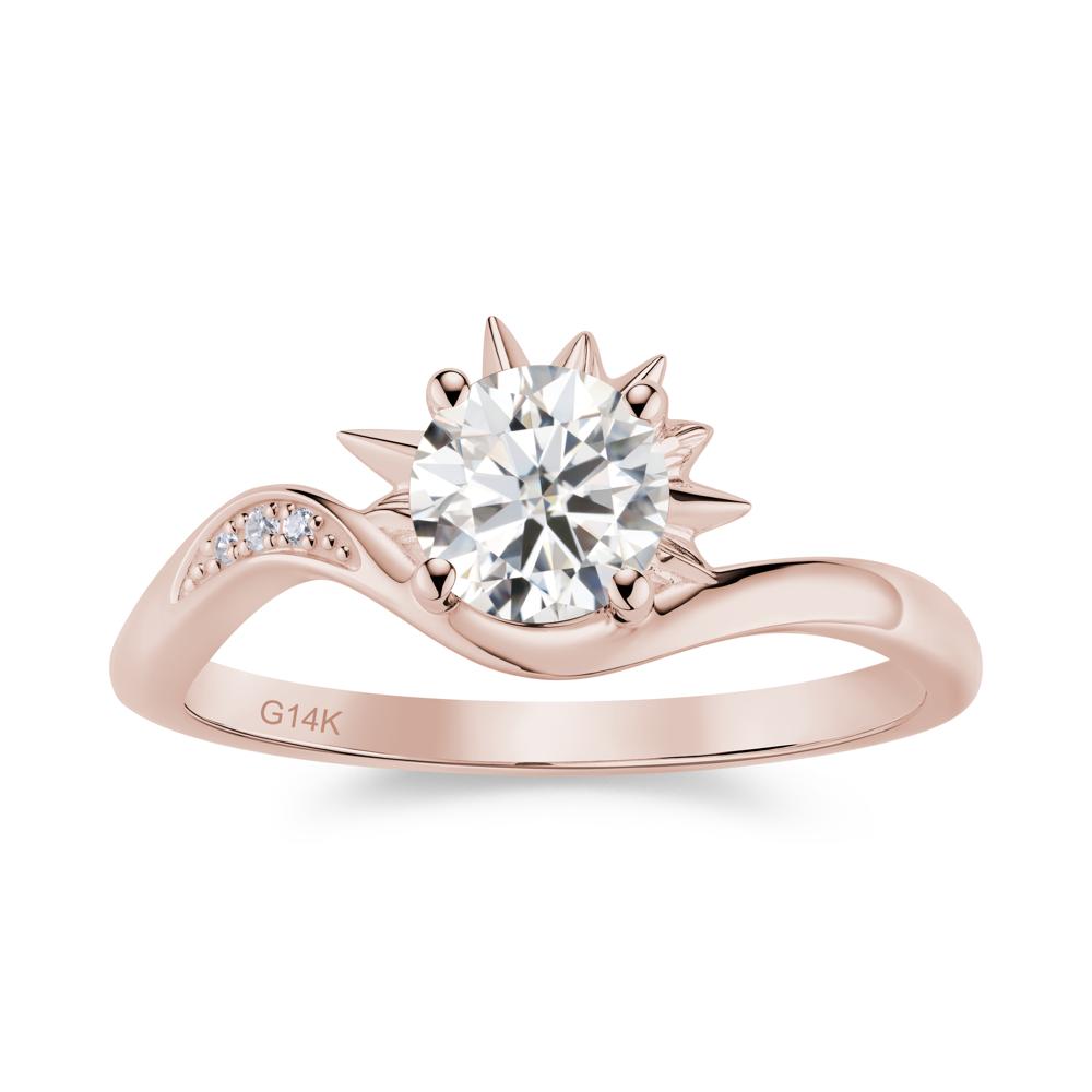 Alexandrite Lucky Sun Moon Promise Ring - LUO Jewelry #gemstone_Moissanite
