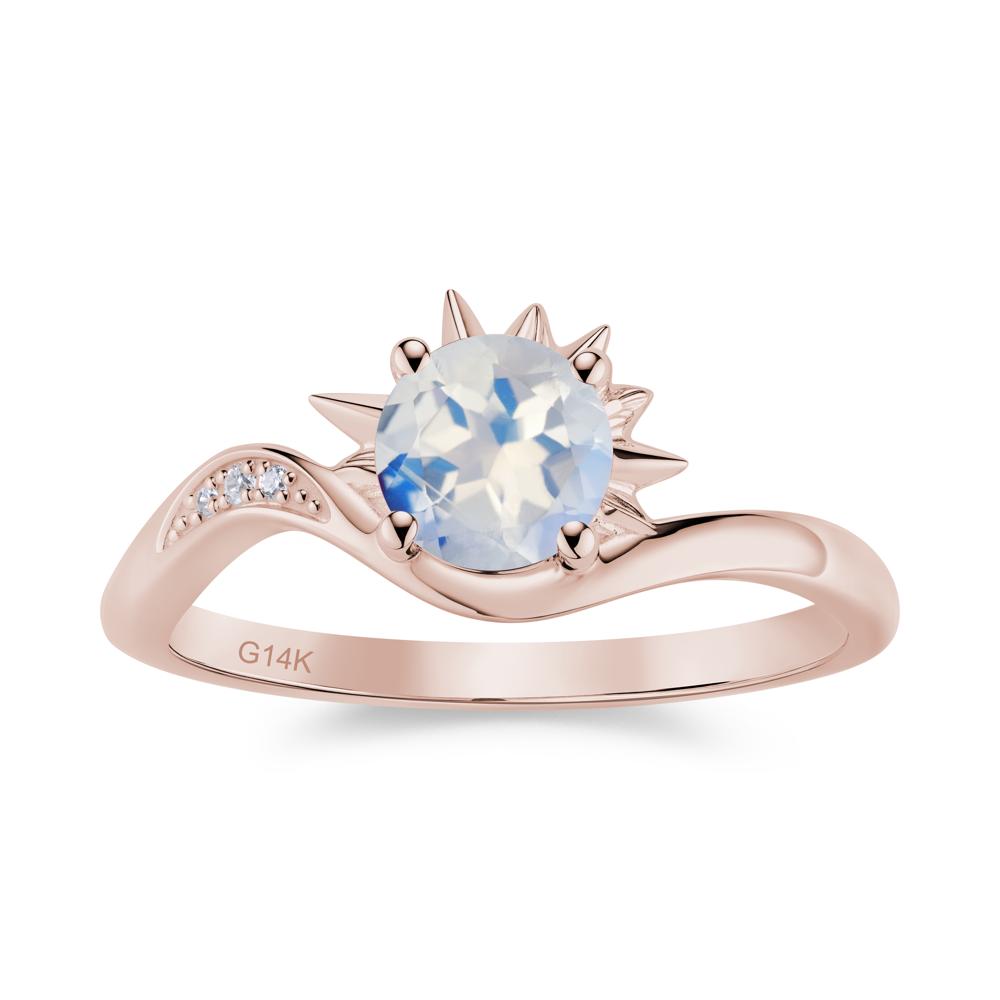 Alexandrite Lucky Sun Moon Promise Ring - LUO Jewelry #gemstone_Moonstone