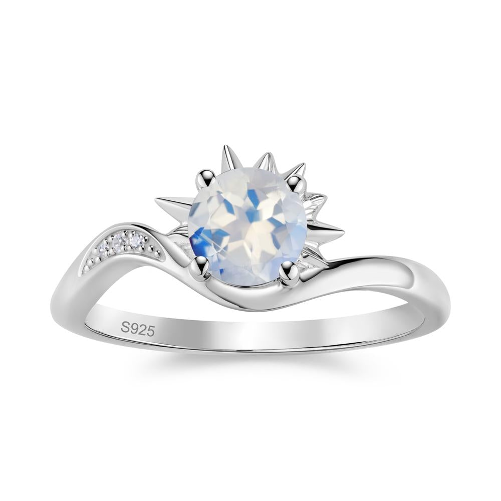 Alexandrite Lucky Sun Moon Promise Ring - LUO Jewelry #gemstone_Moonstone