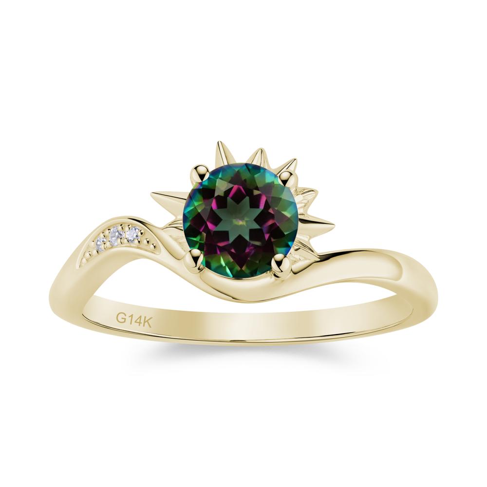 Alexandrite Lucky Sun Moon Promise Ring - LUO Jewelry #gemstone_Mystic Topaz