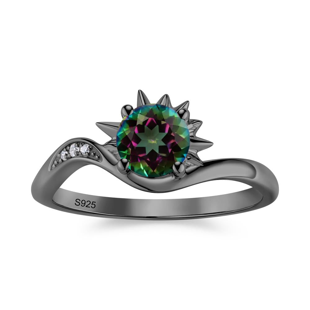 Alexandrite Lucky Sun Moon Promise Ring - LUO Jewelry #gemstone_Mystic Topaz