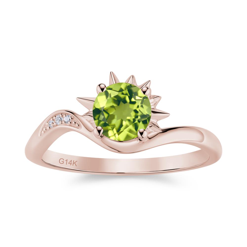 Alexandrite Lucky Sun Moon Promise Ring - LUO Jewelry #gemstone_Peridot