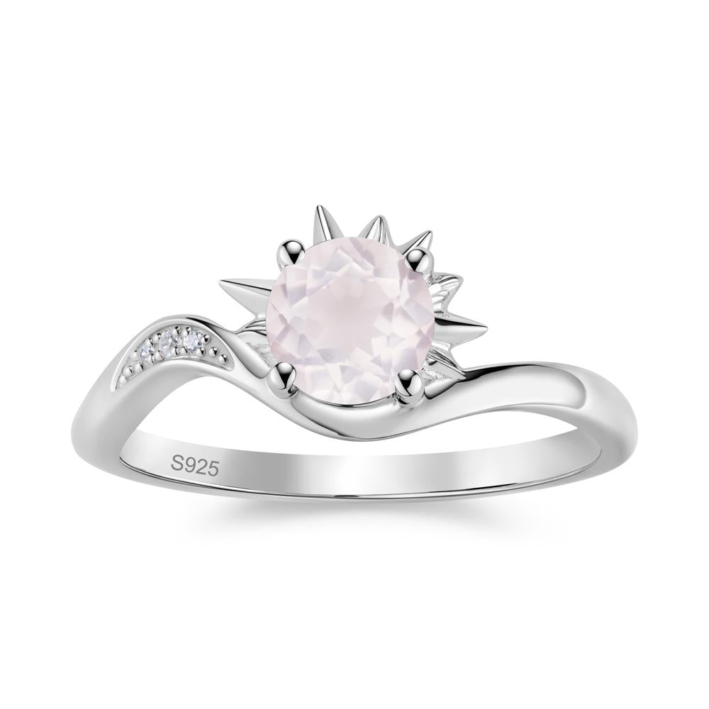 Alexandrite Lucky Sun Moon Promise Ring - LUO Jewelry #gemstone_Rose Quartz