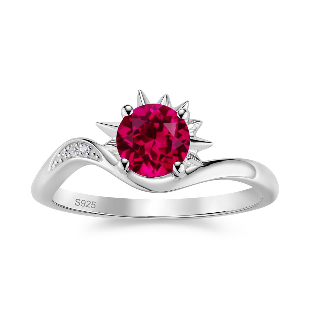 Alexandrite Lucky Sun Moon Promise Ring - LUO Jewelry #gemstone_Ruby