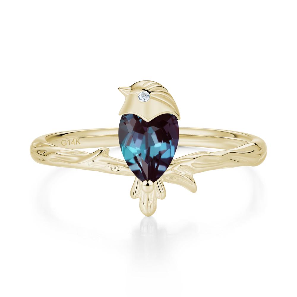 Good Luck Free Spirit Bird Sapphire Ring - LUO Jewelry #gemstone_Alexandrite