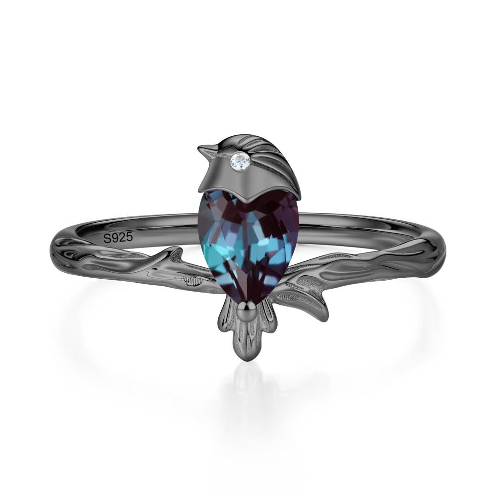 Good Luck Free Spirit Bird Sapphire Ring - LUO Jewelry #gemstone_Alexandrite