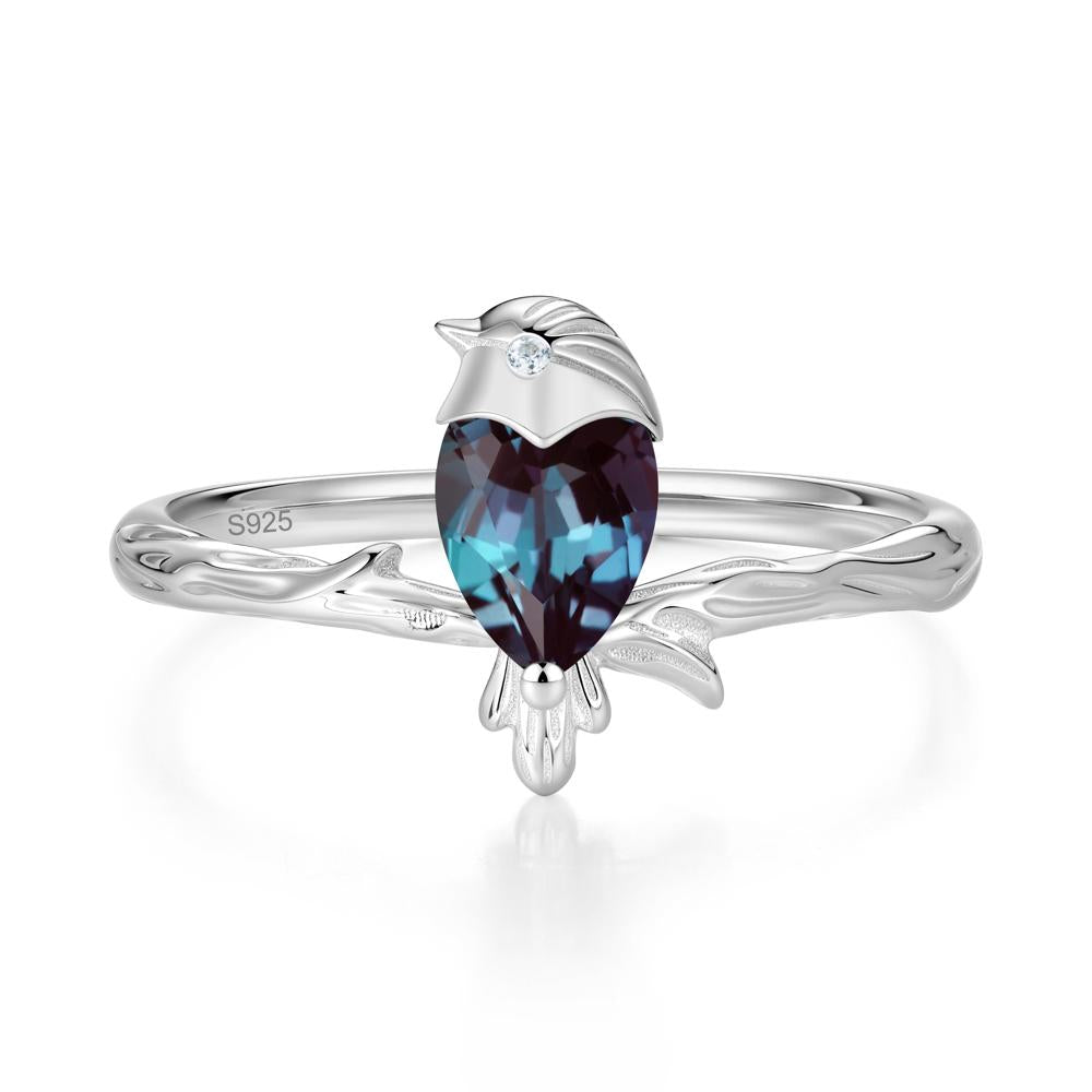 Good Luck Free Spirit Bird Sapphire Ring - LUO Jewelry #gemstone_Alexandrite