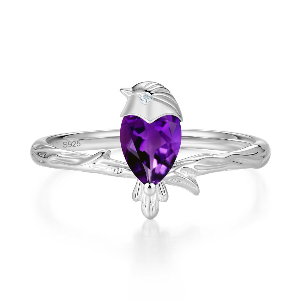 Good Luck Free Spirit Bird Sapphire Ring - LUO Jewelry #gemstone_Amethyst