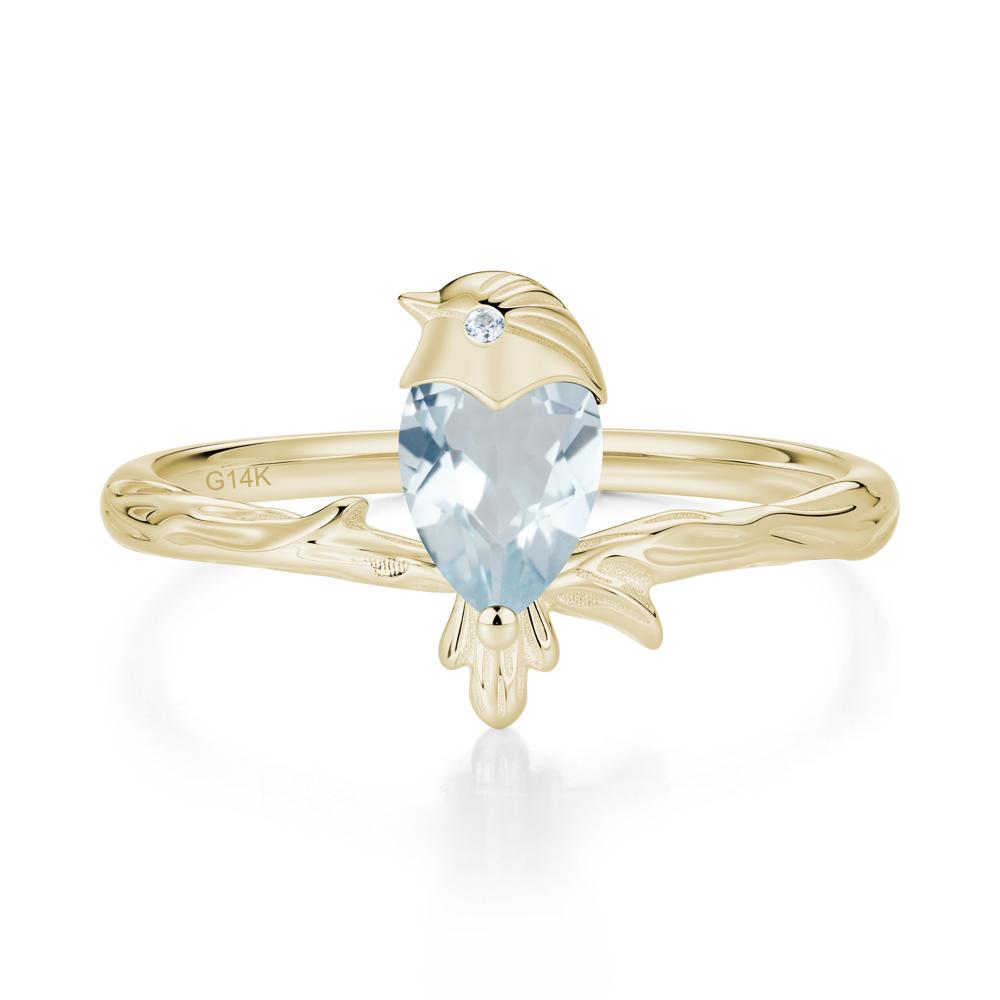 Good Luck Free Spirit Bird Sapphire Ring - LUO Jewelry #gemstone_Aquamarine