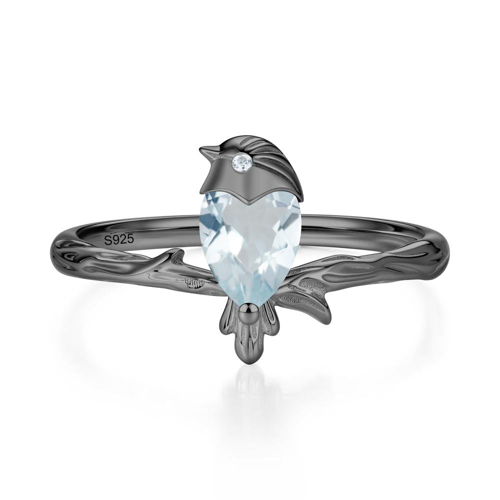 Good Luck Free Spirit Bird Sapphire Ring - LUO Jewelry #gemstone_Aquamarine