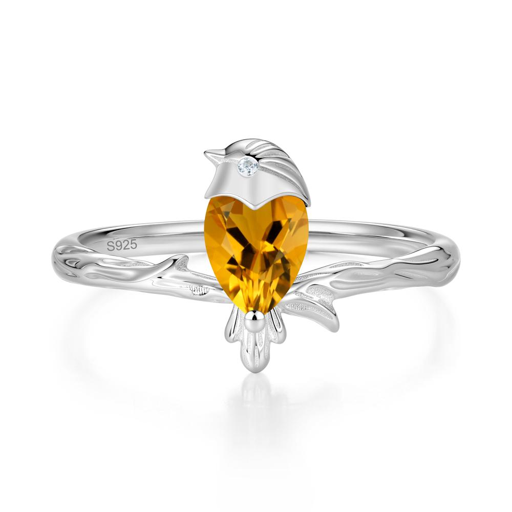 Good Luck Free Spirit Bird Sapphire Ring - LUO Jewelry #gemstone_Citrine