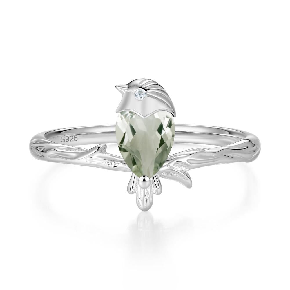 Good Luck Free Spirit Bird Sapphire Ring - LUO Jewelry #gemstone_Green Amethyst