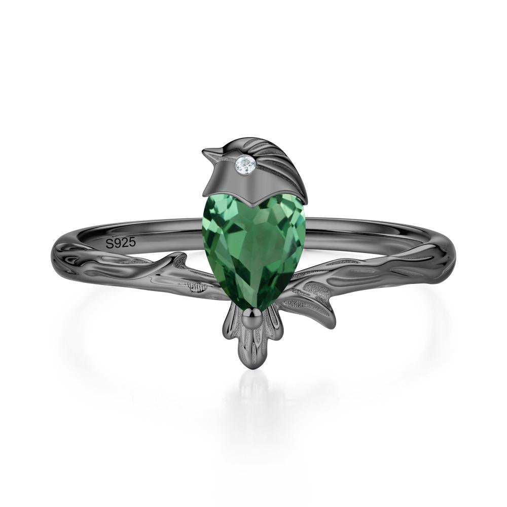 Good Luck Free Spirit Bird Sapphire Ring - LUO Jewelry #gemstone_Green Sapphire