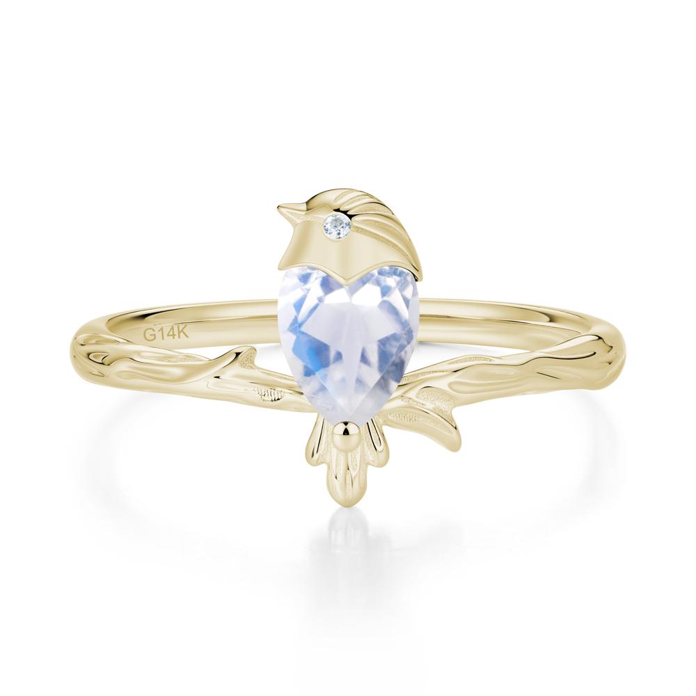 Good Luck Free Spirit Bird Sapphire Ring - LUO Jewelry #gemstone_Moonstone
