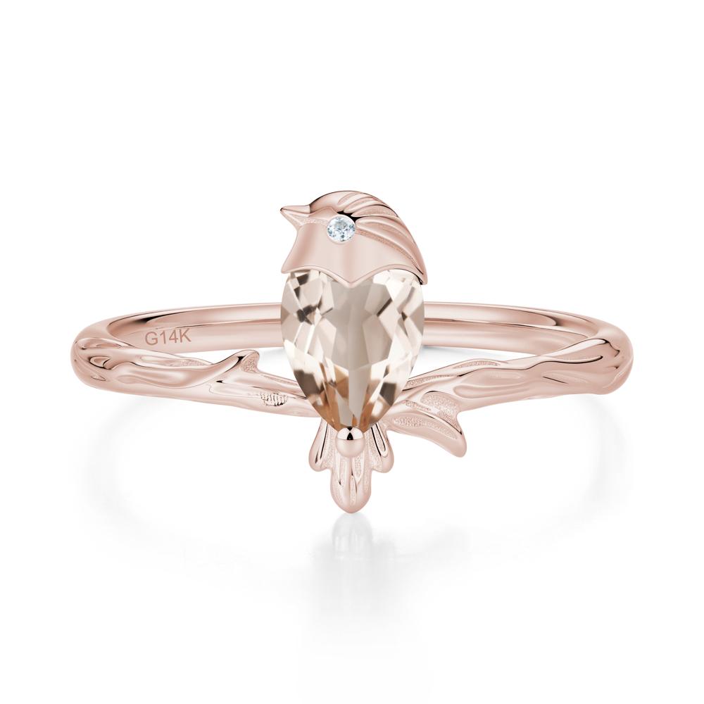 Good Luck Free Spirit Bird Sapphire Ring - LUO Jewelry #gemstone_Morganite