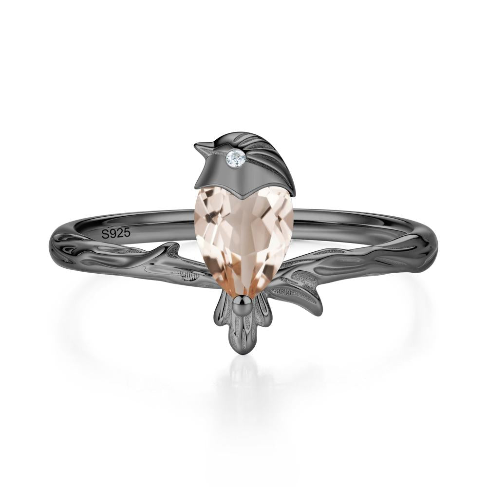 Good Luck Free Spirit Bird Sapphire Ring - LUO Jewelry #gemstone_Morganite
