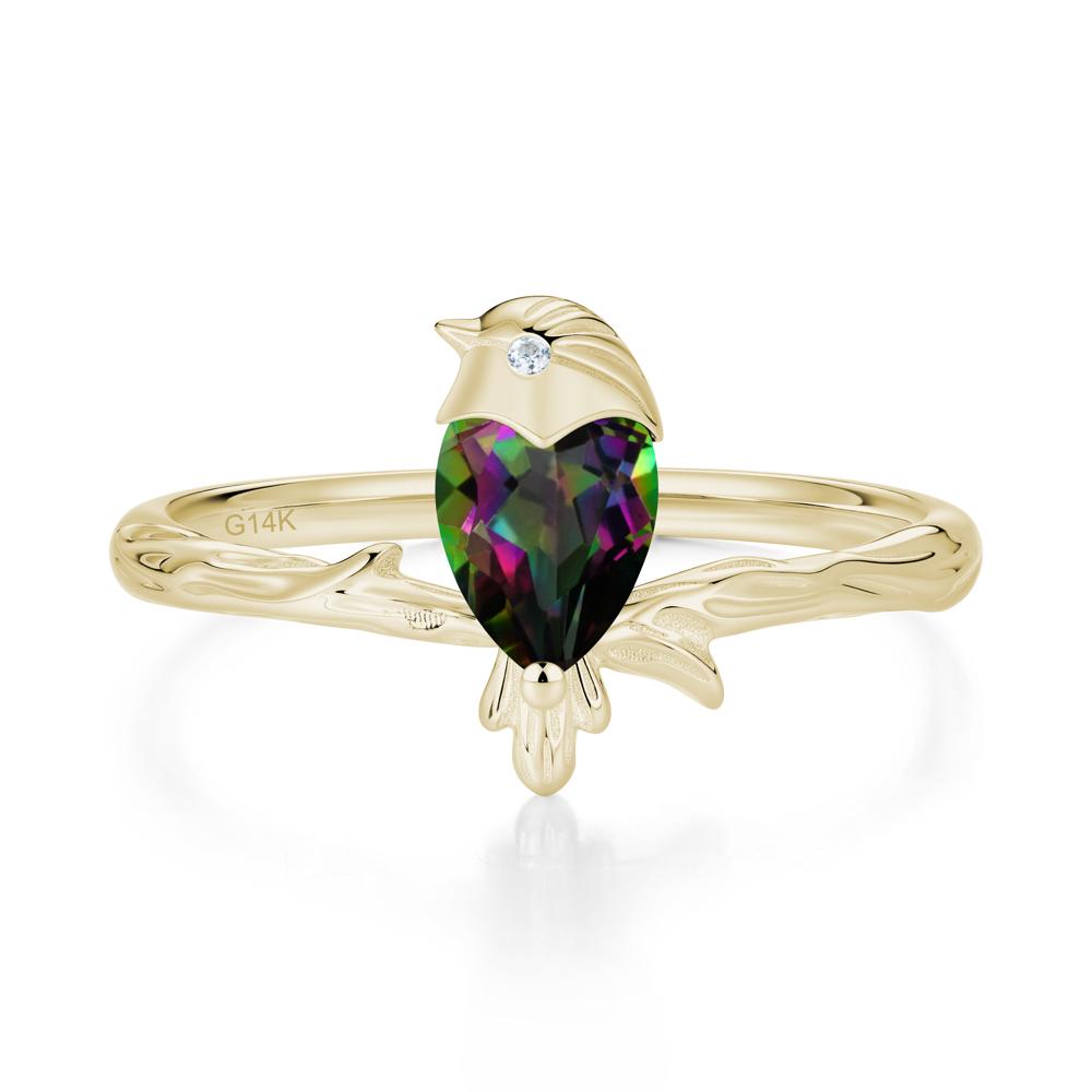 Good Luck Free Spirit Bird Sapphire Ring - LUO Jewelry #gemstone_Mystic Topaz