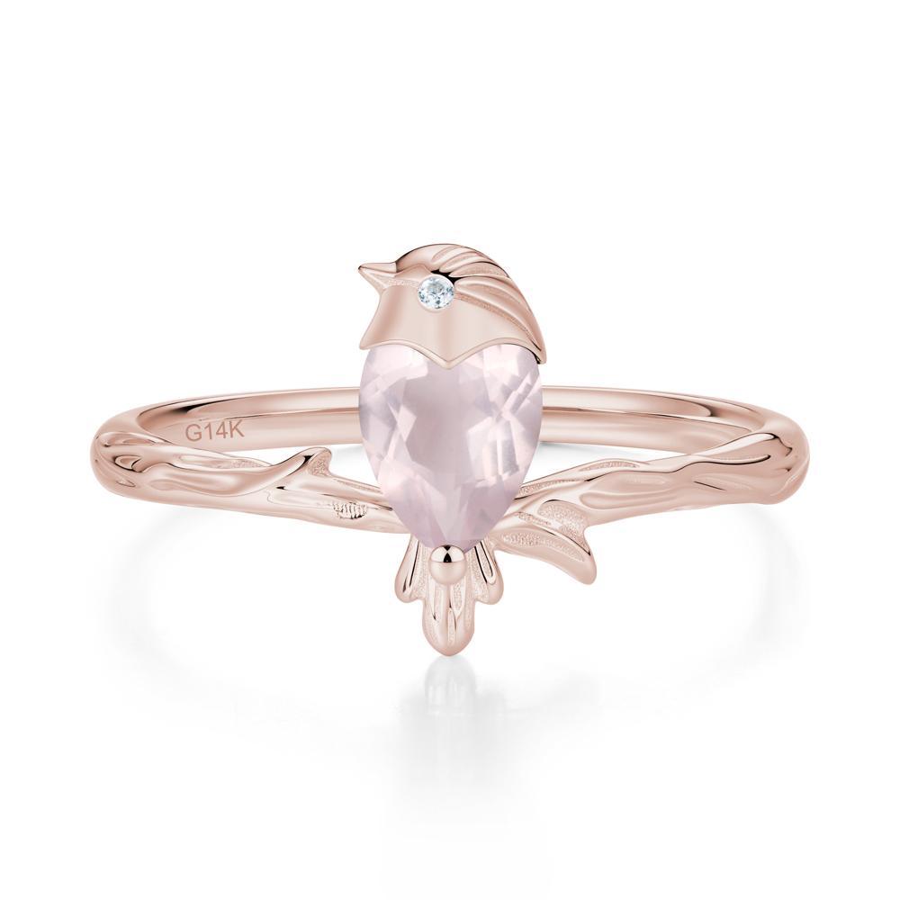 Good Luck Free Spirit Bird Sapphire Ring - LUO Jewelry #gemstone_Rose Quartz