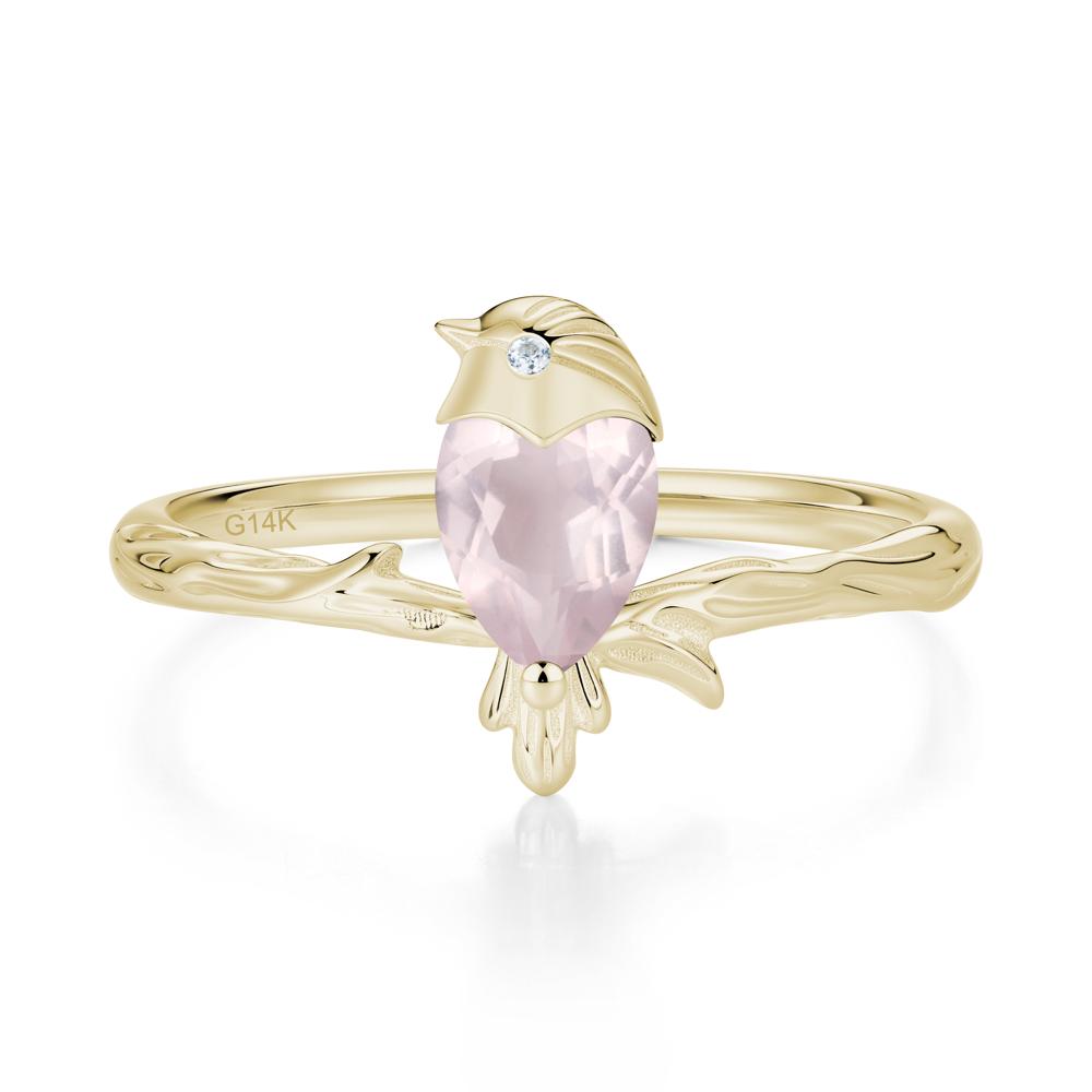 Good Luck Free Spirit Bird Sapphire Ring - LUO Jewelry #gemstone_Rose Quartz