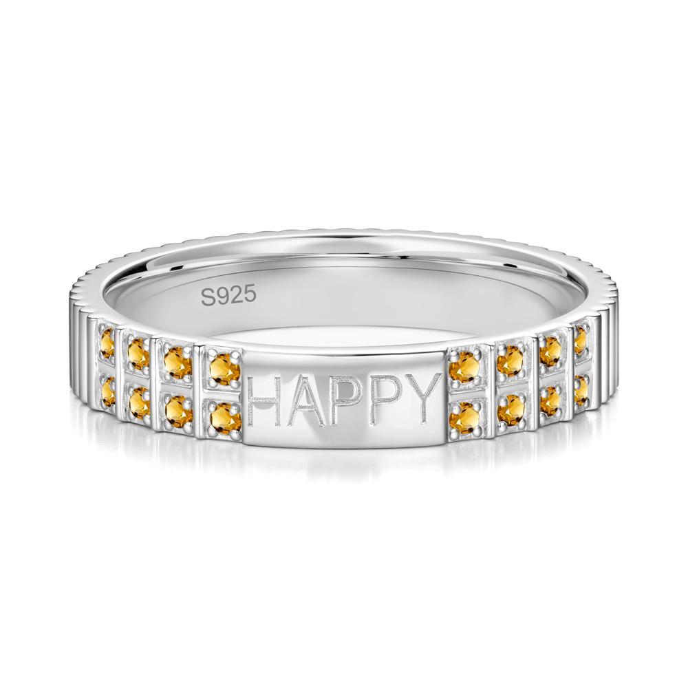 Minimalist Personalized Engraved Garnet Ring - LUO Jewelry #gemstone_Citrine