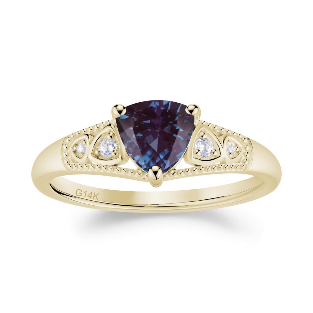 Vintage Filigree Alexandrite Engagement Ring - LUO Jewelry #gemstone_Alexandrite