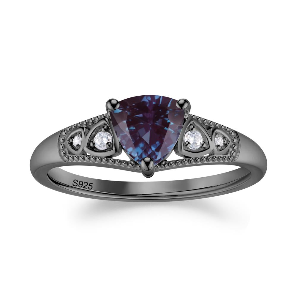 Vintage Filigree Alexandrite Engagement Ring - LUO Jewelry #gemstone_Alexandrite