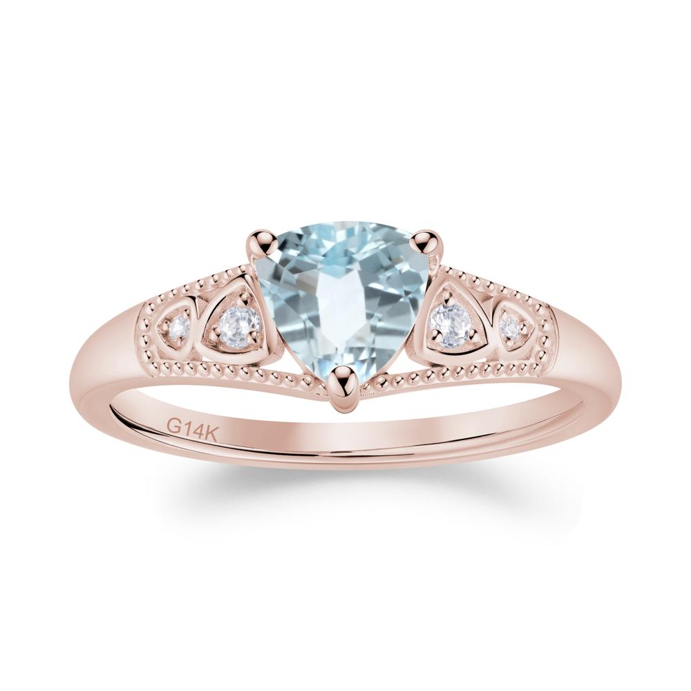 Vintage Filigree Alexandrite Engagement Ring - LUO Jewelry #gemstone_Aquamarine