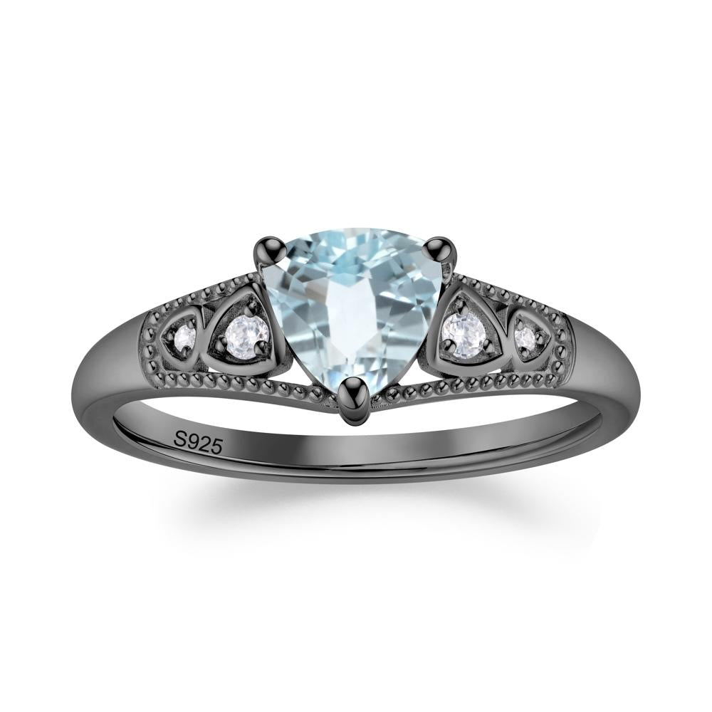 Vintage Filigree Alexandrite Engagement Ring - LUO Jewelry #gemstone_Aquamarine