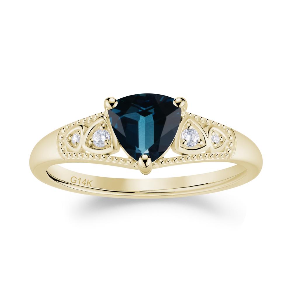 Vintage Filigree Alexandrite Engagement Ring - LUO Jewelry #gemstone_London Blue Topaz