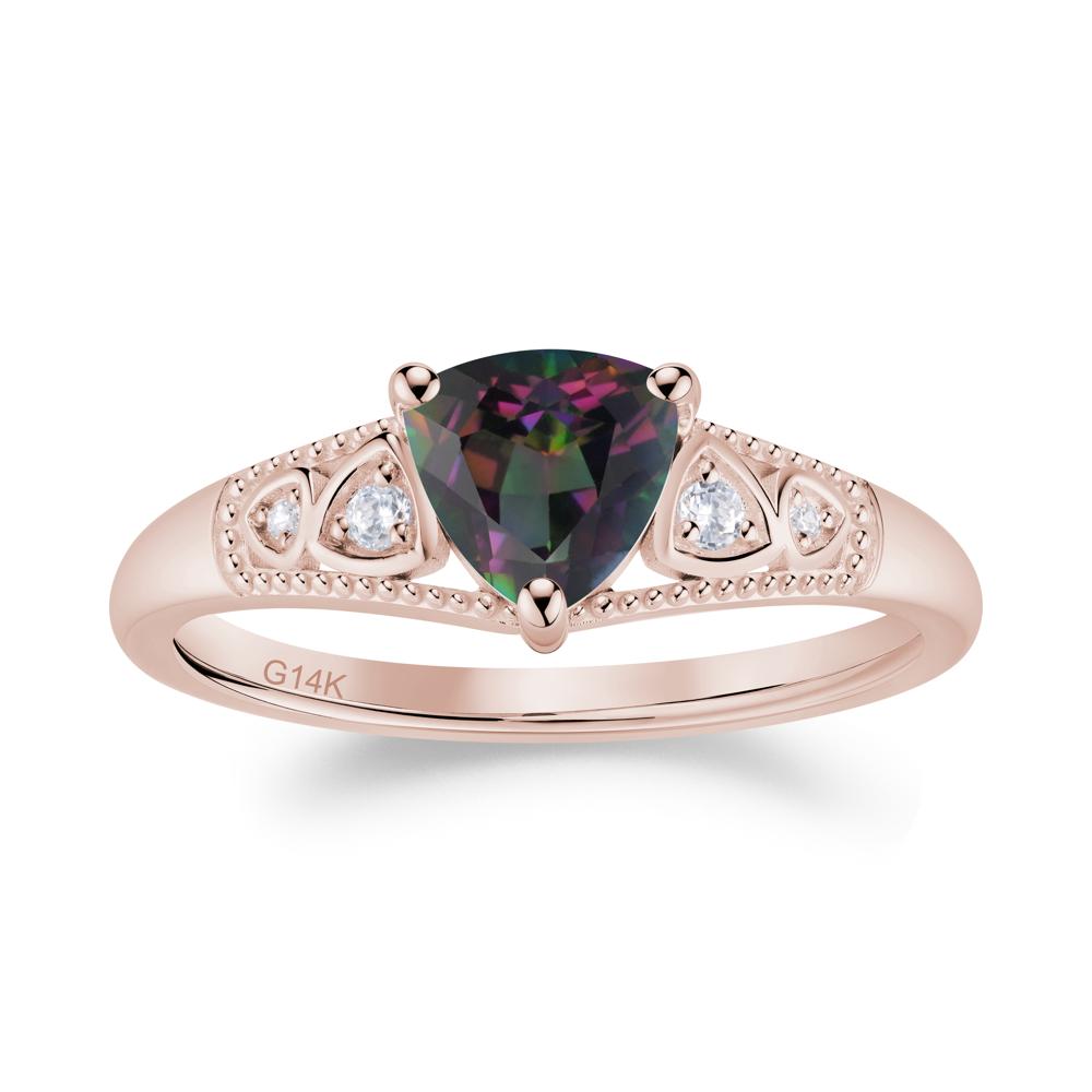 Vintage Filigree Alexandrite Engagement Ring - LUO Jewelry #gemstone_Mystic Topaz