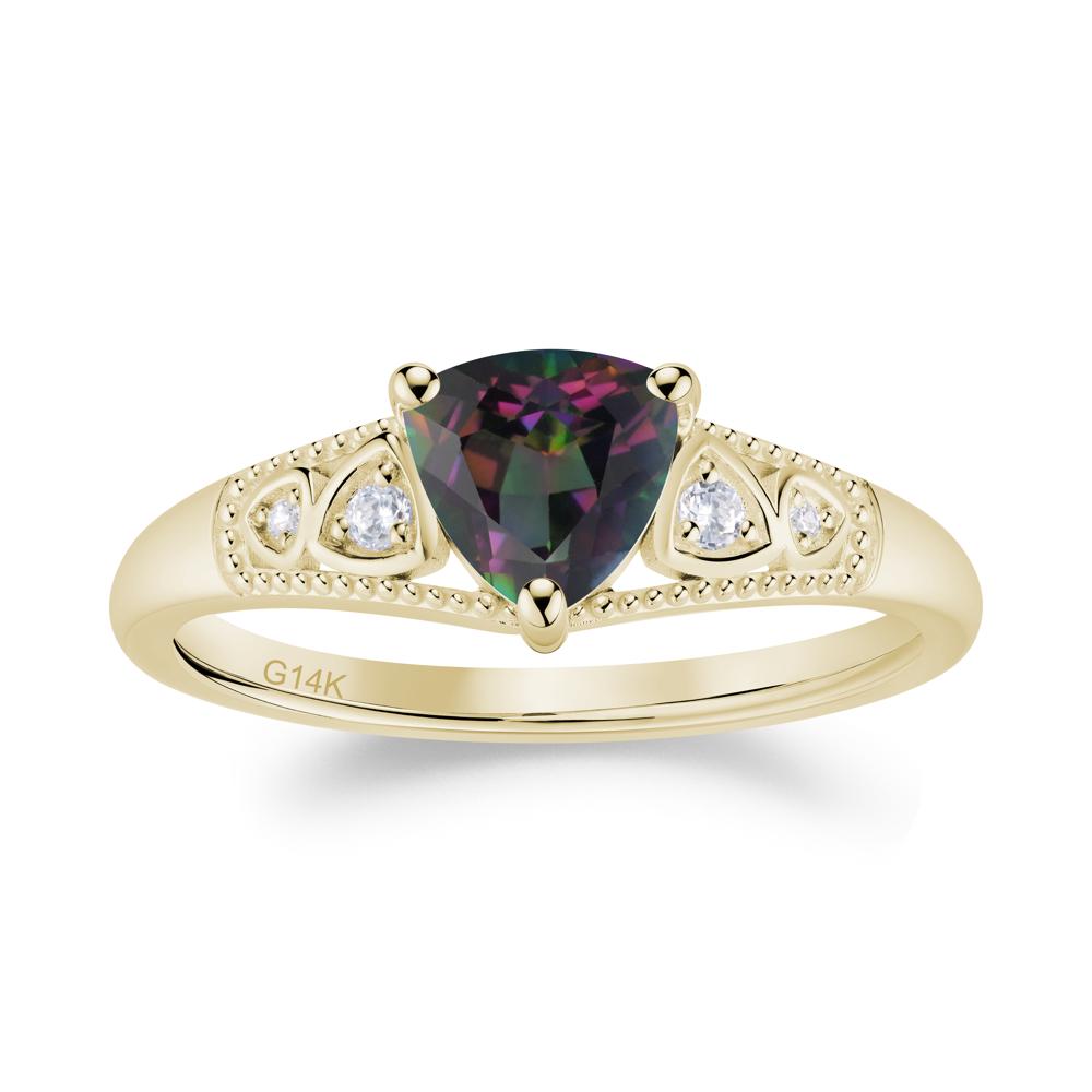 Vintage Filigree Alexandrite Engagement Ring - LUO Jewelry #gemstone_Mystic Topaz