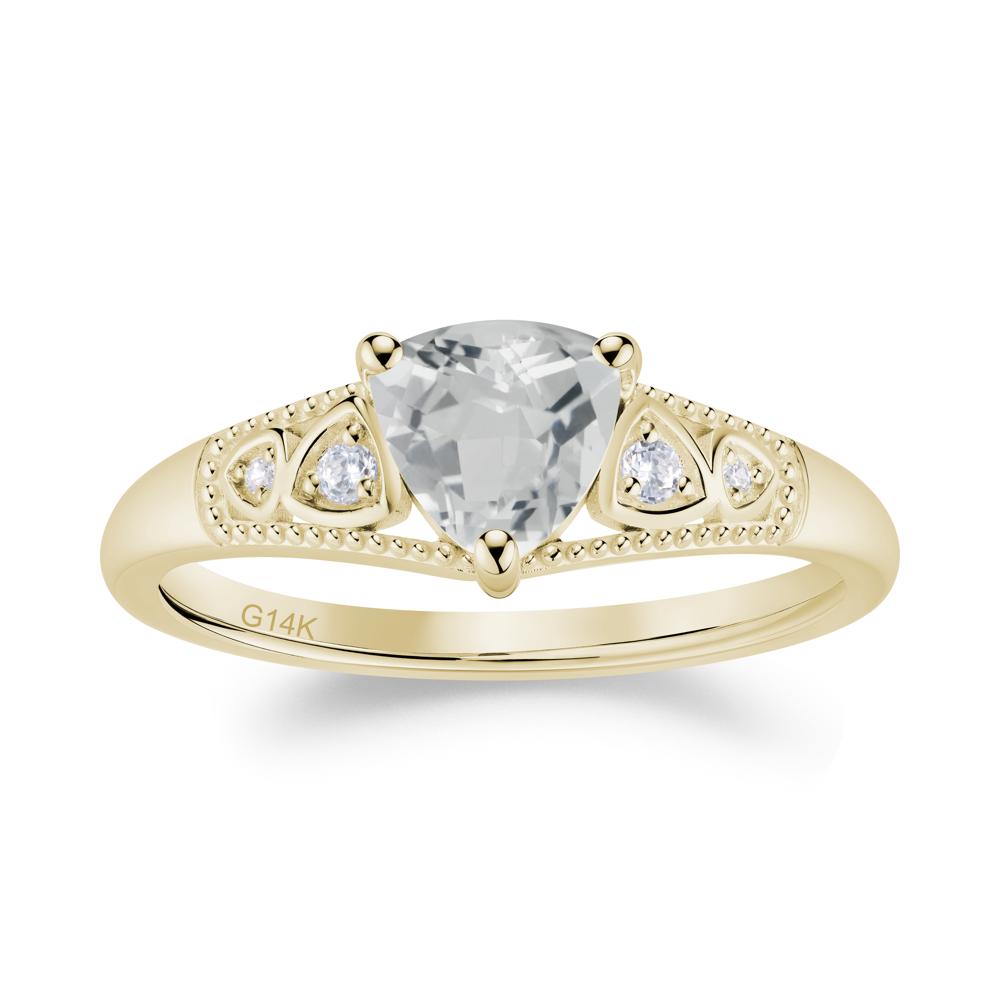 Vintage Filigree Alexandrite Engagement Ring - LUO Jewelry #gemstone_White Topaz