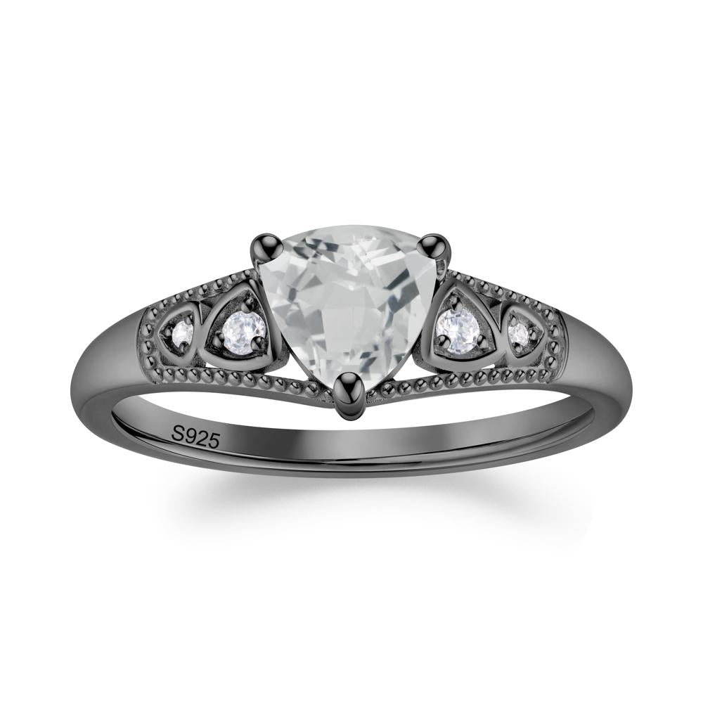 Vintage Filigree Alexandrite Engagement Ring - LUO Jewelry #gemstone_White Topaz