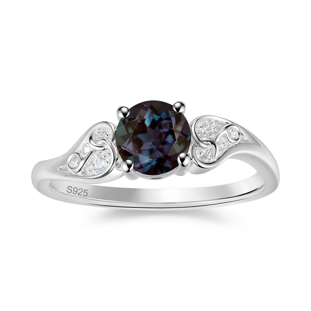 Vintage Heart Knot Design Sapphire Ring - LUO Jewelry #gemstone_Alexandrite