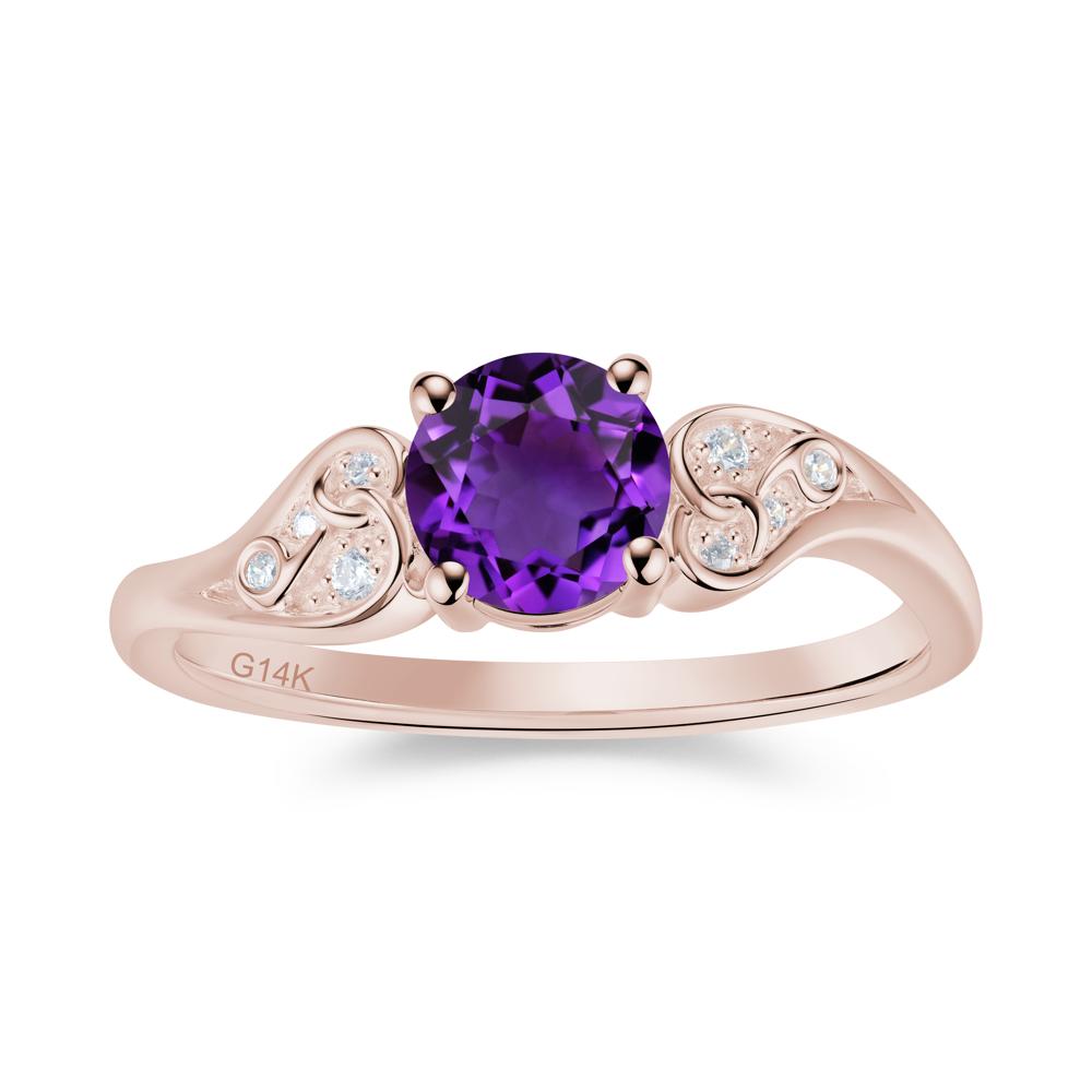 Vintage Heart Knot Design Sapphire Ring - LUO Jewelry #gemstone_Amethyst