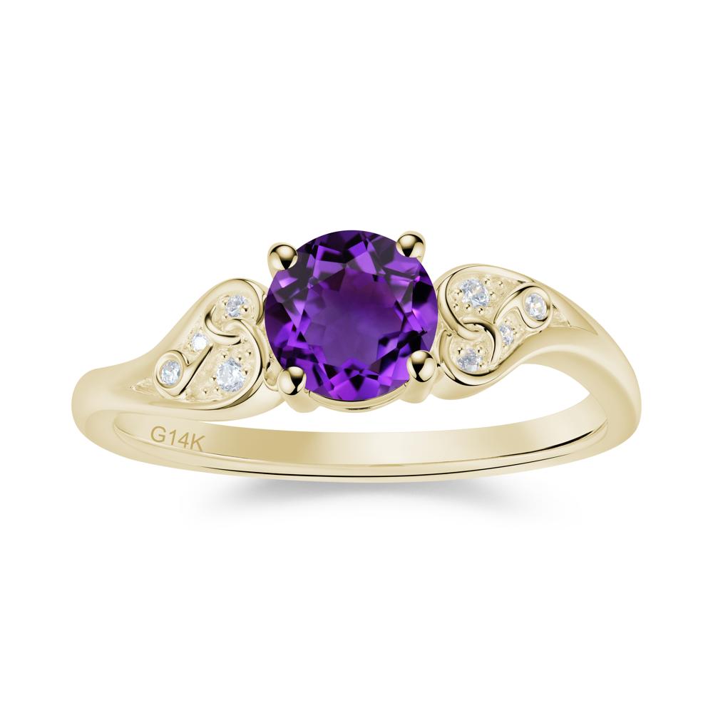 Vintage Heart Knot Design Sapphire Ring - LUO Jewelry #gemstone_Amethyst