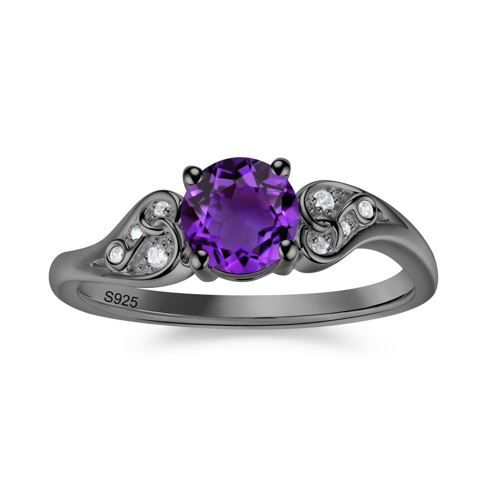 Vintage Heart Knot Design Sapphire Ring - LUO Jewelry #gemstone_Amethyst