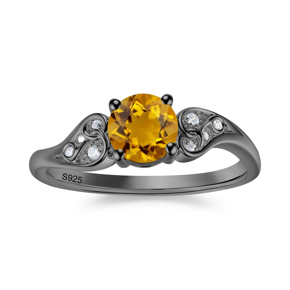 Vintage Heart Knot Design Sapphire Ring - LUO Jewelry #gemstone_Citrine