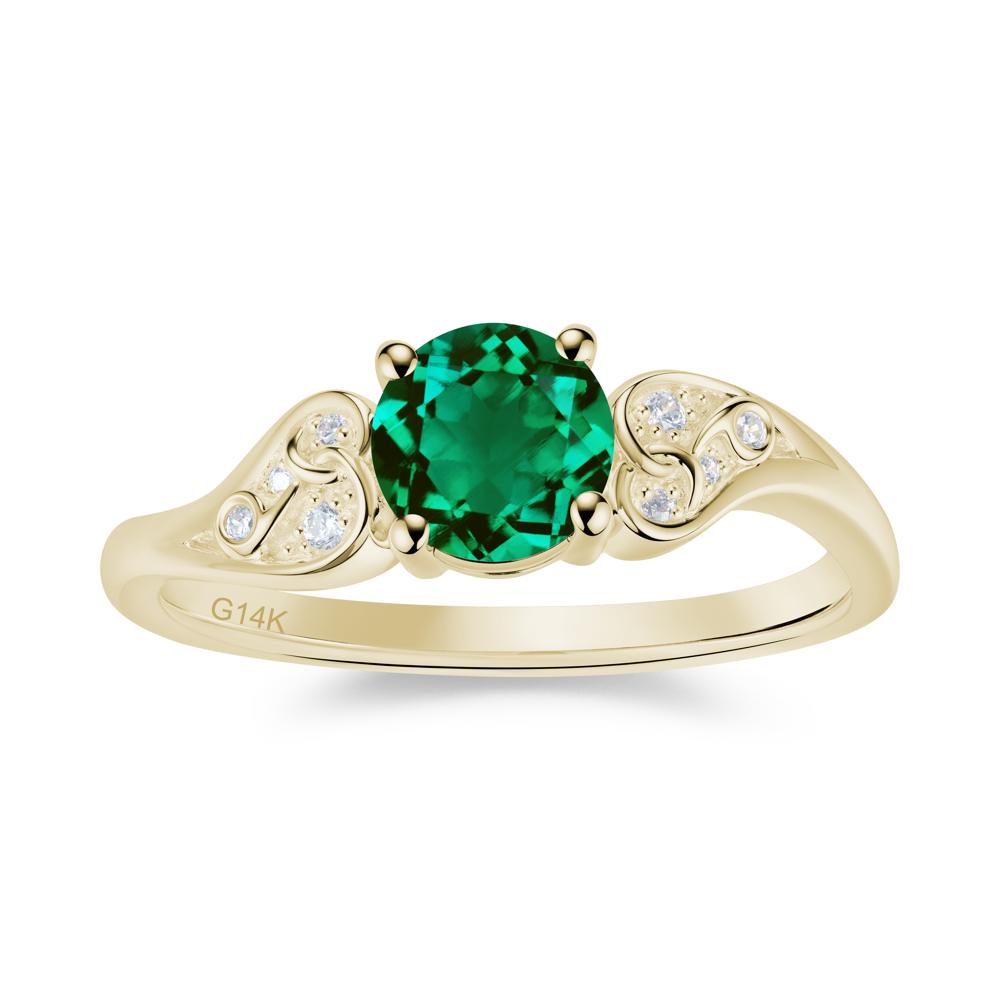 Vintage Heart Knot Design Sapphire Ring - LUO Jewelry #gemstone_Emerald