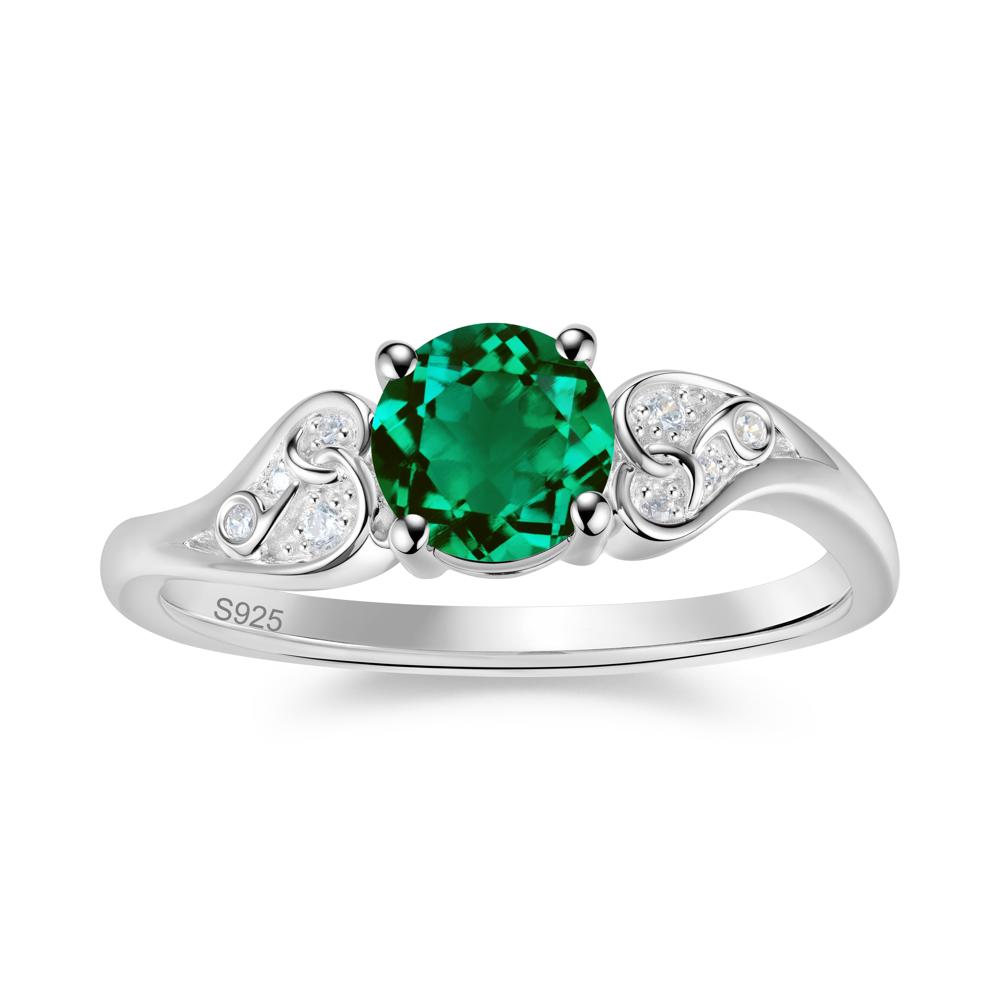 Vintage Heart Knot Design Sapphire Ring - LUO Jewelry #gemstone_Emerald