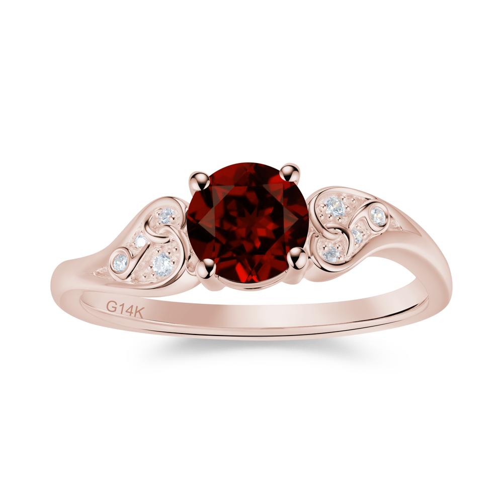 Vintage Heart Knot Design Sapphire Ring - LUO Jewelry #gemstone_Garnet