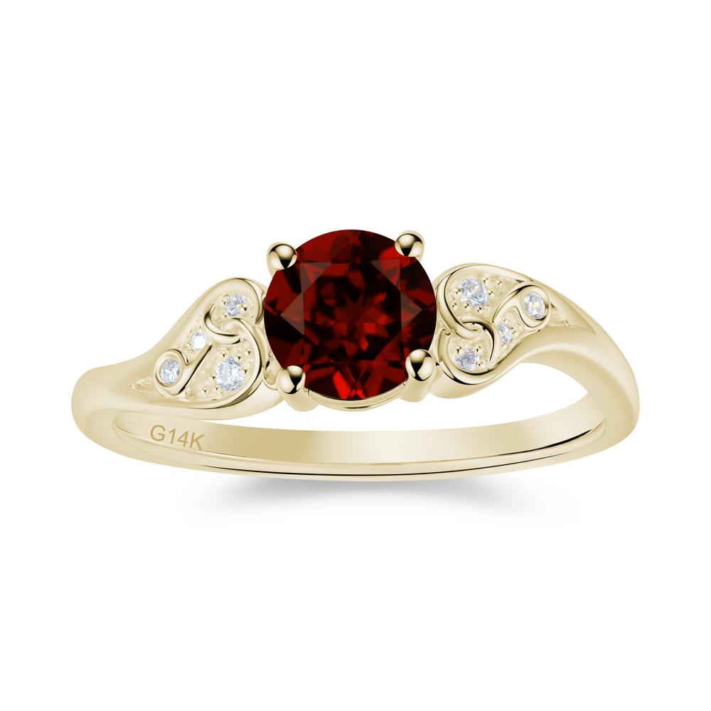 Vintage Heart Knot Design Sapphire Ring - LUO Jewelry #gemstone_Garnet