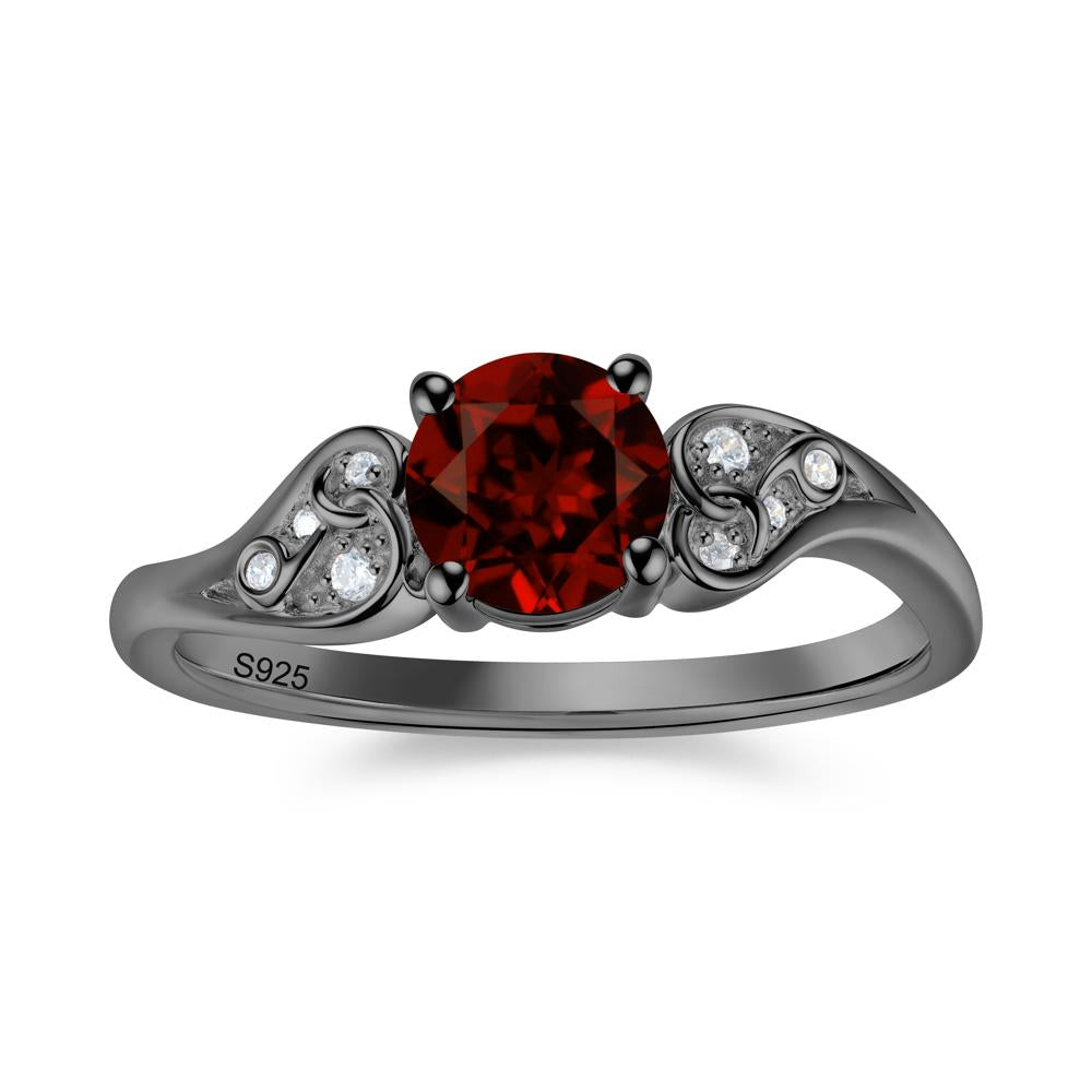 Vintage Heart Knot Design Sapphire Ring - LUO Jewelry #gemstone_Garnet