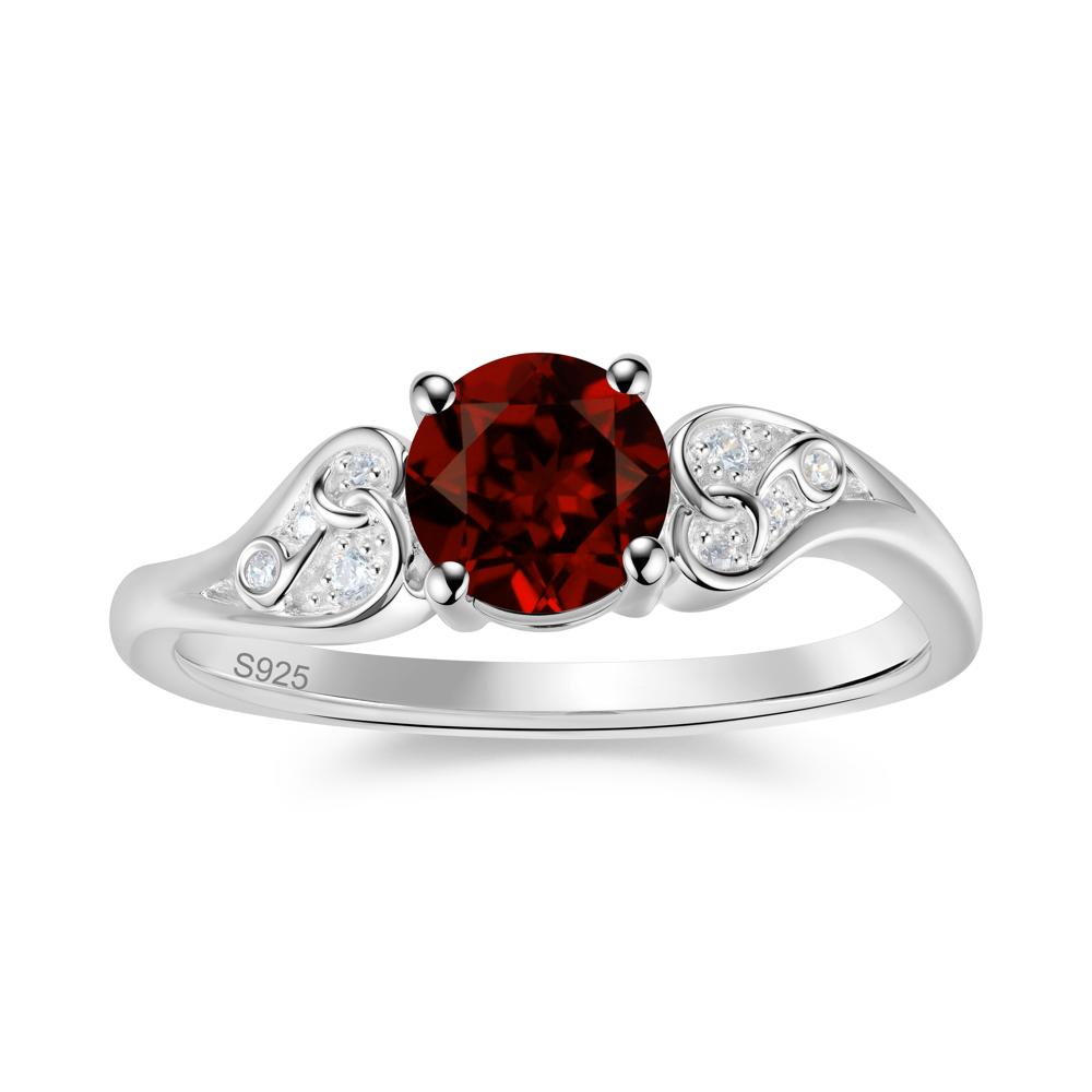 Vintage Heart Knot Design Sapphire Ring - LUO Jewelry #gemstone_Garnet