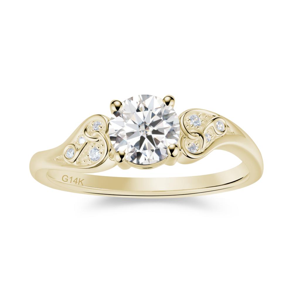 Vintage Heart Knot Design Sapphire Ring - LUO Jewelry #gemstone_Moissanite