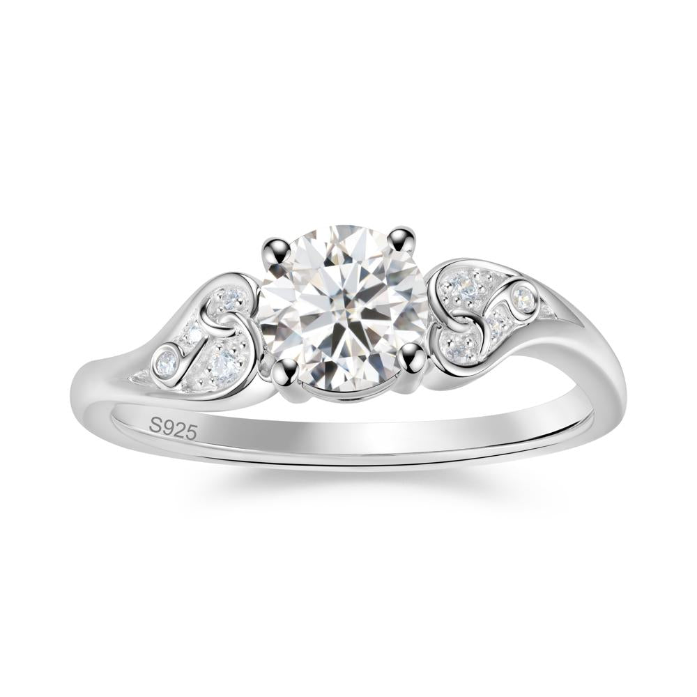 Vintage Heart Knot Design Sapphire Ring - LUO Jewelry #gemstone_Moissanite