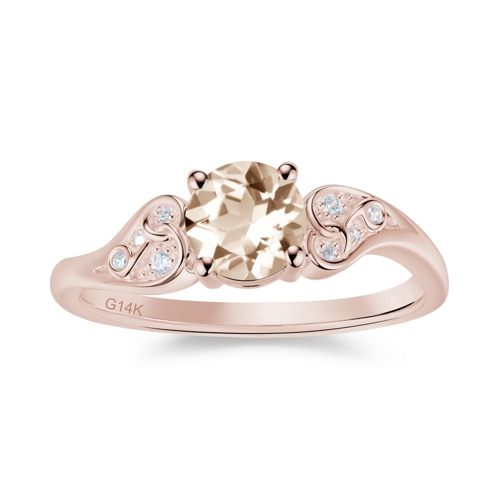 Vintage Heart Knot Design Sapphire Ring - LUO Jewelry #gemstone_Morganite
