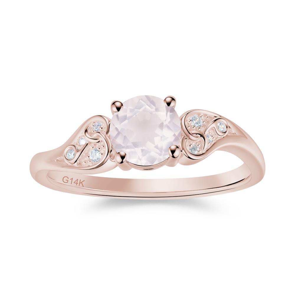 Vintage Heart Knot Design Sapphire Ring - LUO Jewelry #gemstone_Rose Quartz